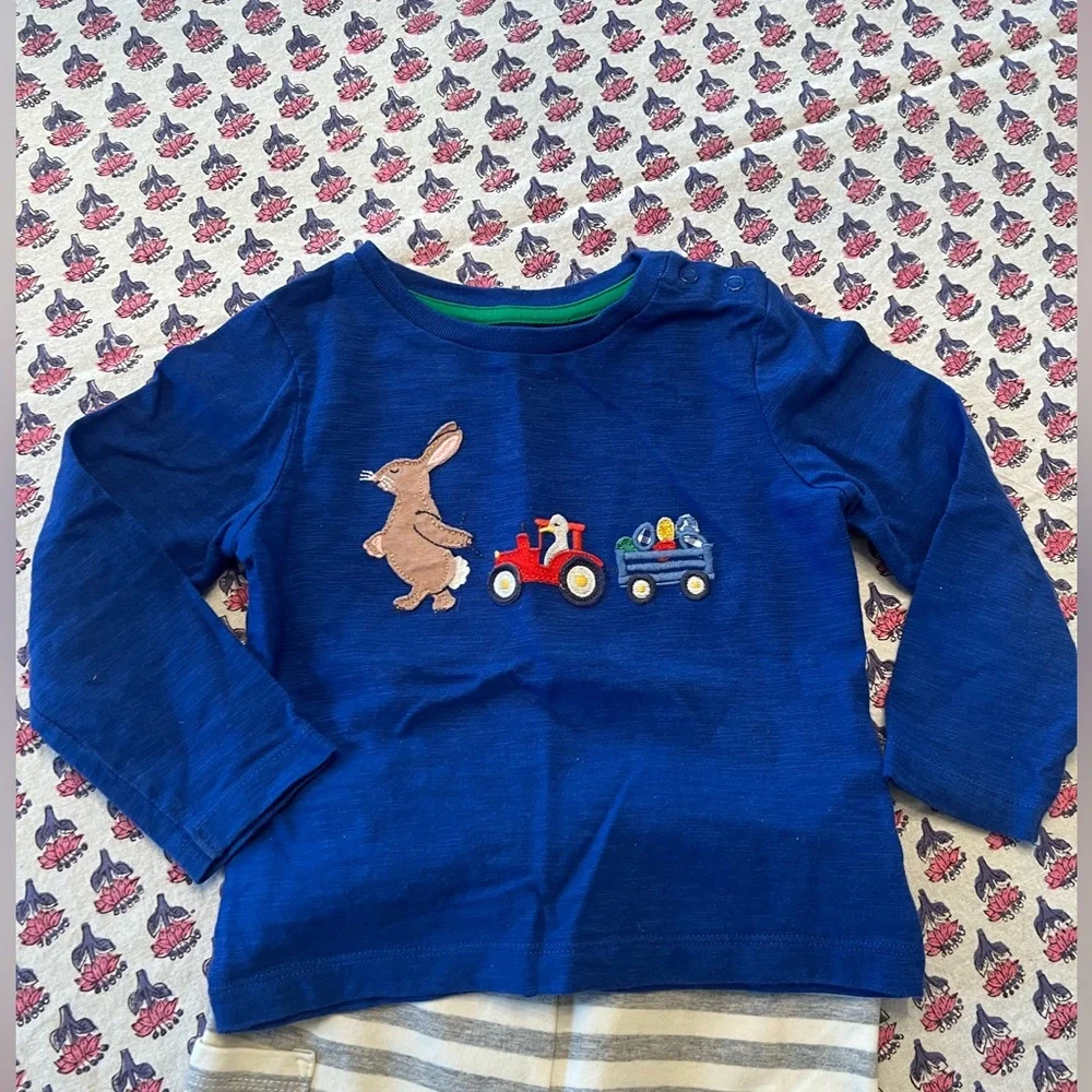 Baby Boden Bunny Tractor Todder Boys Set - Size 12-18